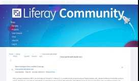 
							         Crear portal web desde cero - Forums - Liferay Community								  
							    