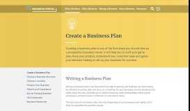 
							         Create a Business Plan | Business Portal								  
							    
