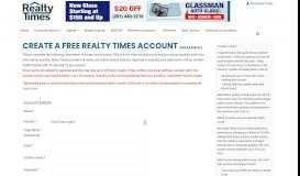 
							         Create a free account - Realty Times								  
							    
