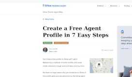 
							         Create a Free Agent Profile in 7 Easy Steps | Premier Agent ... - Zillow								  
							    