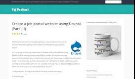 
							         Create a job portal website using Drupal (Part – I) – Tej Prakash								  
							    
