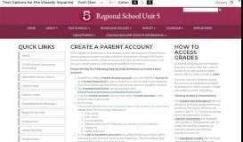 
							         Create a Parent Account - Regional School Unit 5 - RSU5.com								  
							    
