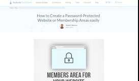 
							         Create a Password-Protected Website or Membership Areas								  
							    