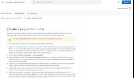 
							         Create a payments profile - Google payments center help								  
							    