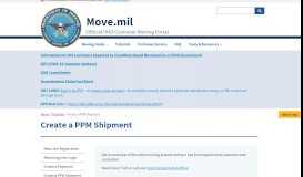 
							         Create a PPM Shipment | Move.mil								  
							    
