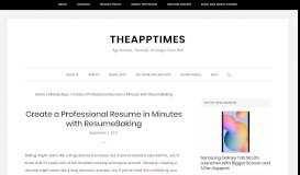 
							         Create a Professional Resume in Minutes with ResumeBaking								  
							    