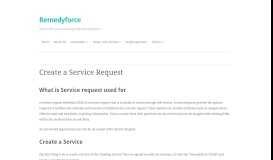 
							         Create a Service Request | Remedyforce								  
							    