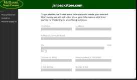 
							         Create Account - jailpackstore.com								  
							    
