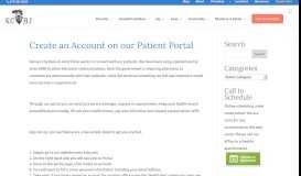 
							         Create an Account on our Patient Portal |								  
							    