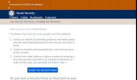
							         Create an Account | Social Security Administratio - my Social Security								  
							    
