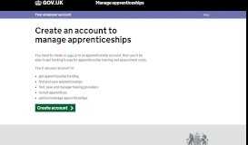 
							         Create an account to manage apprenticeships - Manage ...								  
							    
