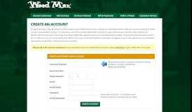 
							         Create An Account - Weed Man Customer Portal								  
							    