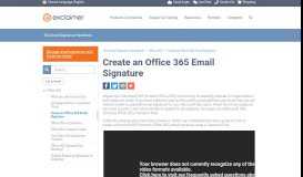 
							         Create an Office 365 email signature | Exclaimer								  
							    
