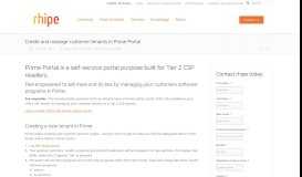 
							         Create and Manage Customer Tenants in Prime Portal - rhipe								  
							    