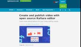 
							         Create and publish video with open source Kaltura editor ...								  
							    