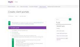 
							         Create client portals - MYOB Practice - MYOB Help Centre								  
							    