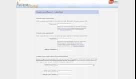 
							         Create Enrollment Credentials - Patient Portal								  
							    