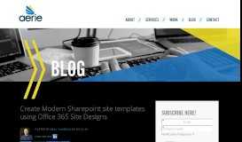 
							         Create Modern Sharepoint site templates using Office 365 Site Designs								  
							    