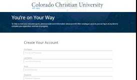 
							         Create New Account - Colorado Christian University								  
							    
