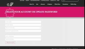 
							         Create Your Account OR Update Password - Phi Mu								  
							    