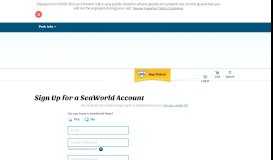 
							         Create Your Account | SeaWorld San Diego								  
							    