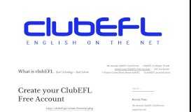 
							         Create your ClubEFL Free Account – What is clubEFL								  
							    