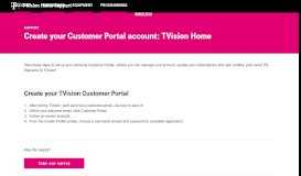 
							         Create your Customer Portal account | T-Mobile Support								  
							    