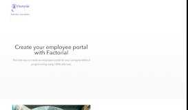 
							         Create your employee portal with Factorial								  
							    