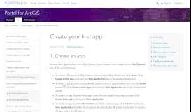 
							         Create your first app—Portal for ArcGIS | ArcGIS Enterprise								  
							    