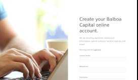 
							         Create Your Online Account | Balboa Capital								  
							    