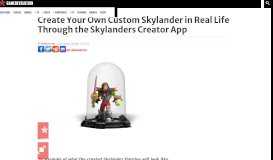 
							         Create Your Own Custom Skylander in Real Life Through the ...								  
							    