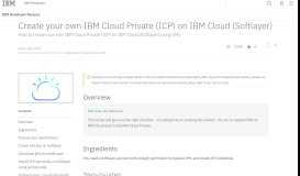 
							         Create your own IBM Cloud Private (ICP) on IBM Cloud (Softlayer ...								  
							    