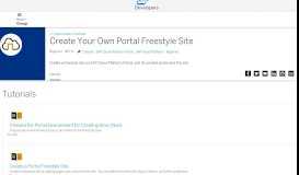 
							         Create Your Own Portal Freestyle Site | Tutorial group								  
							    