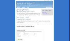 
							         Creating A Credit - Procure Wizard								  
							    