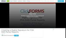 
							         Creating a Digital Signature for FHA UAD Portal Reports on Vimeo								  
							    
