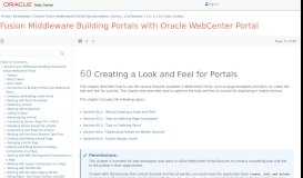 
							         Creating a Look and Feel for Portals - Oracle Docs								  
							    