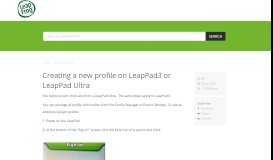 
							         Creating a new profile on LeapPad3 or LeapPad Ultra - leapfrog								  
							    