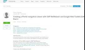 
							         Creating a Portal navigation viewer with SAP NetWeaver and Google ...								  
							    