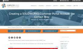 
							         Creating a SOLIDWORKS Customer Portal Account the Correct Way								  
							    