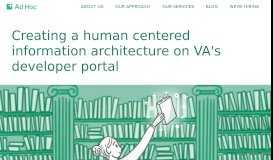 
							         Creating A User Centered Information Architecture On VA's ... - Ad Hoc								  
							    