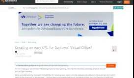 
							         Creating an easy URL for Sonicwall Virtual Office? - Web Hosting ...								  
							    