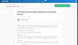 
							         Creating an Online Quiz Application Using JSP Servlet | Edureka Blog								  
							    