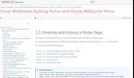 
							         Creating and Editing a Portal Page - Oracle Docs								  
							    