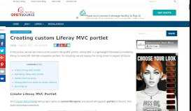 
							         Creating custom Liferay MVC portlet - Tech blog								  
							    