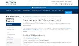 
							         Creating Your ION Self-Service Account - University of Illinois Springfield								  
							    