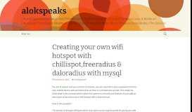 
							         Creating your own wifi hotspot with chillispot,freeradius & daloradius ...								  
							    