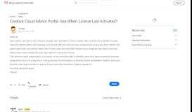 
							         Creative Cloud Admin Portal- See When License L... | Adobe ...								  
							    