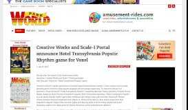 
							         Creative Works and Scale-1 Portal announce Hotel Transylvania ...								  
							    