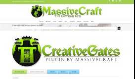 
							         CreativeGates Server Owner Guide - MassiveCraft								  
							    