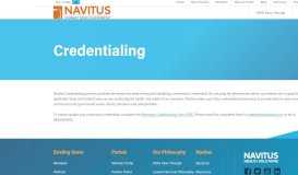 
							         Credentialing - Navitus								  
							    